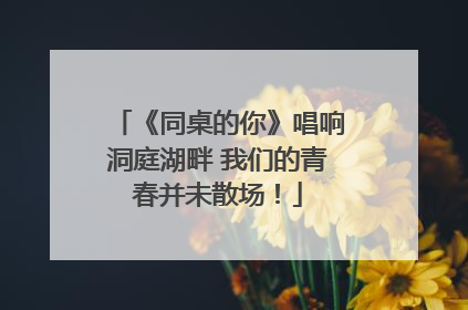 《同桌的你》唱响洞庭湖畔 我们的青春并未散场！