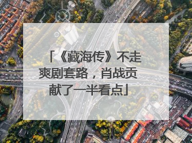 《藏海传》不走爽剧套路，肖战贡献了一半看点