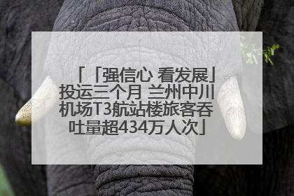 「强信心 看发展」投运三个月 兰州中川机场T3航站楼旅客吞吐量超434万人次