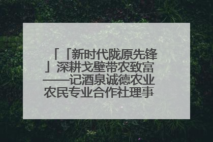 「新时代陇原先锋」深耕戈壁带农致富——记酒泉诚德农业农民专业合作社理事长范立德