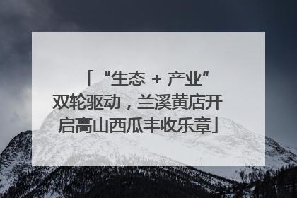 “生态 + 产业”双轮驱动，兰溪黄店开启高山西瓜丰收乐章