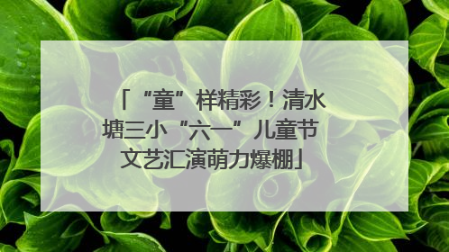 “童”样精彩！清水塘三小“六一”儿童节文艺汇演萌力爆棚