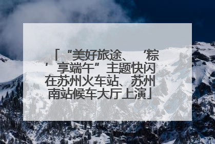 “美好旅途、‘粽’享端午”主题快闪在苏州火车站、苏州南站候车大厅上演