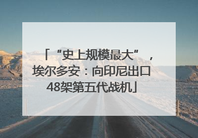 “史上规模最大”，埃尔多安：向印尼出口48架第五代战机