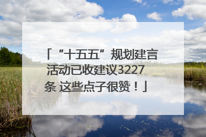 “十五五”规划建言活动已收建议3227条 这些点子很赞！