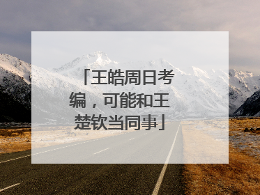 王皓周日考编，可能和王楚钦当同事
