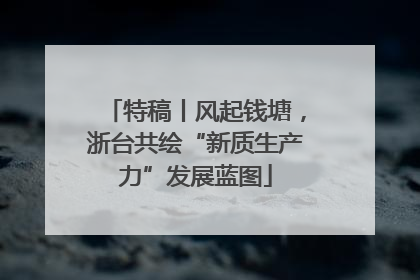 特稿丨风起钱塘，浙台共绘“新质生产力”发展蓝图