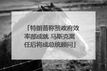 特朗普称赞政府效率部成就 马斯克离任后将成总统顾问