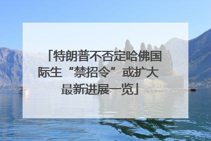 特朗普不否定哈佛国际生“禁招令”或扩大 最新进展一览