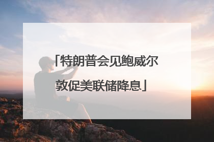 特朗普会见鲍威尔 敦促美联储降息