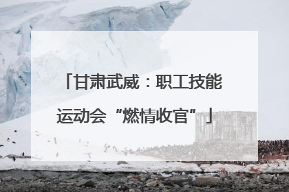 甘肃武威：职工技能运动会“燃情收官”