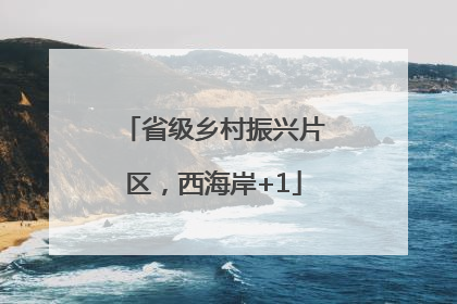 省级乡村振兴片区，西海岸+1