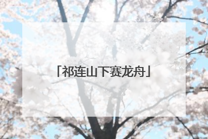 祁连山下赛龙舟