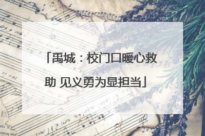 禹城：校门口暖心救助 见义勇为显担当