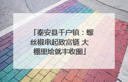 秦安县千户镇：螺丝椒串起致富链 大棚里绘就丰收图