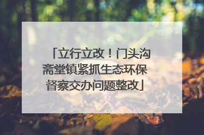 立行立改！门头沟斋堂镇紧抓生态环保督察交办问题整改