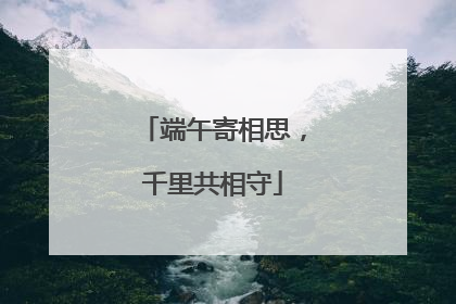 端午寄相思，千里共相守