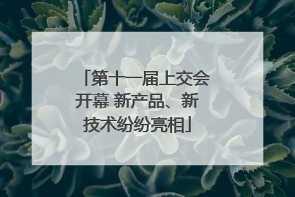 第十一届上交会开幕 新产品、新技术纷纷亮相