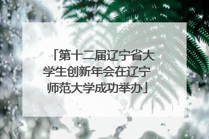 第十二届辽宁省大学生创新年会在辽宁师范大学成功举办