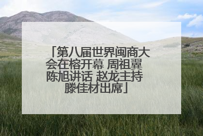 第八届世界闽商大会在榕开幕 周祖翼陈旭讲话 赵龙主持 滕佳材出席