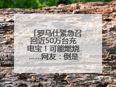 罗马仕紧急召回近50万台充电宝！可能燃烧……网友：倒是说明咋召回啊