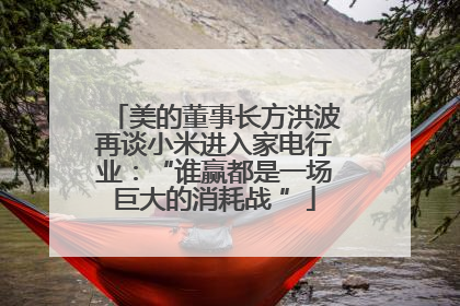 美的董事长方洪波再谈小米进入家电行业：“谁赢都是一场巨大的消耗战 ”