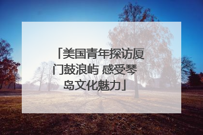 美国青年探访厦门鼓浪屿 感受琴岛文化魅力