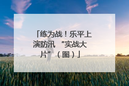 练为战！乐平上演防汛 “实战大片”（图）