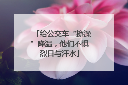 给公交车“擦澡”降温，他们不惧烈日与汗水