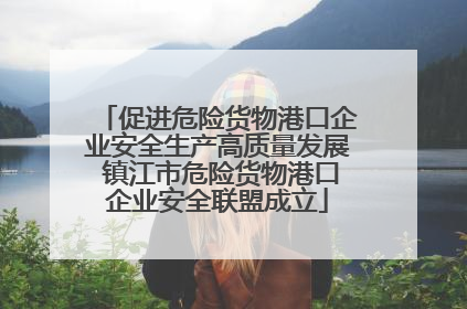 促进危险货物港口企业安全生产高质量发展 镇江市危险货物港口企业安全联盟成立