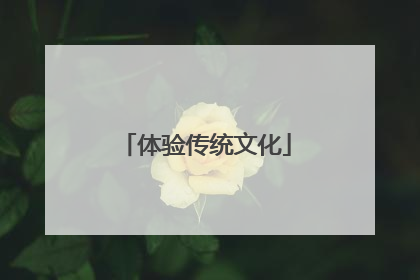 体验传统文化