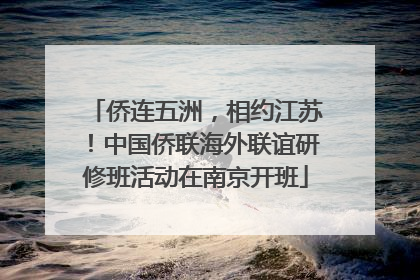 侨连五洲，相约江苏！中国侨联海外联谊研修班活动在南京开班