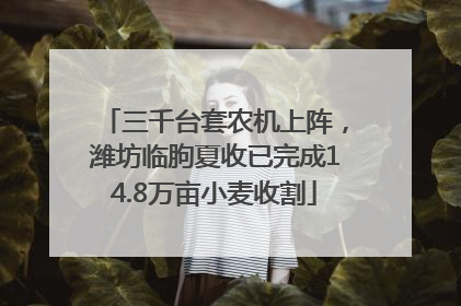 三千台套农机上阵，潍坊临朐夏收已完成14.8万亩小麦收割