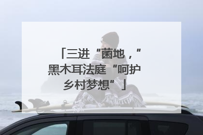 三进“菌地，”黑木耳法庭“呵护乡村梦想”