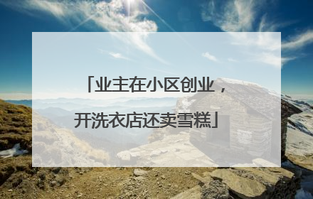 业主在小区创业，开洗衣店还卖雪糕