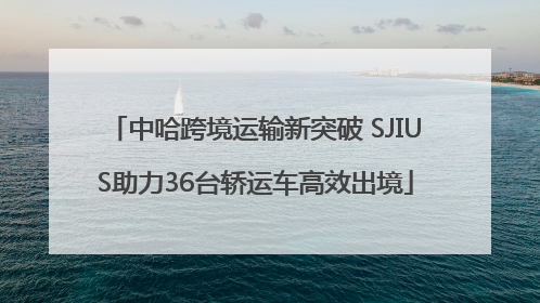 中哈跨境运输新突破 SJIUS助力36台轿运车高效出境