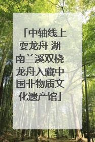 中轴线上耍龙舟 湖南兰溪双桡龙舟入藏中国非物质文化遗产馆