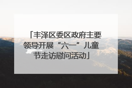 丰泽区委区政府主要领导开展“六一”儿童节走访慰问活动
