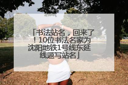 书法站名，回来了！10位书法名家为沈阳地铁1号线东延线题写站名