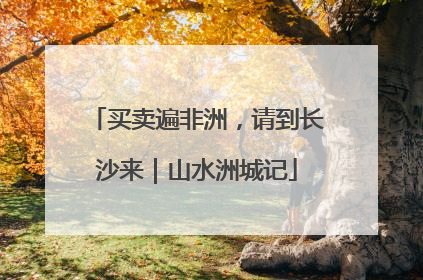 买卖遍非洲，请到长沙来｜山水洲城记