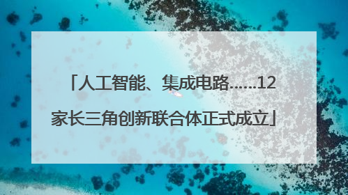 人工智能、集成电路……12家长三角创新联合体正式成立