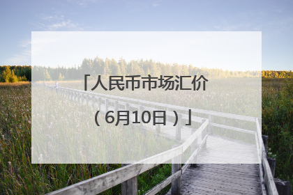 人民币市场汇价（6月10日）