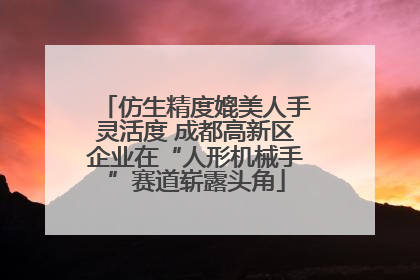 仿生精度媲美人手灵活度 成都高新区企业在“人形机械手”赛道崭露头角