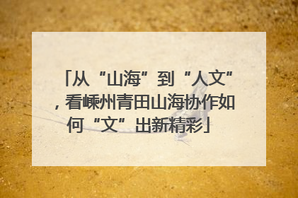 从“山海”到“人文”，看嵊州青田山海协作如何“文”出新精彩
