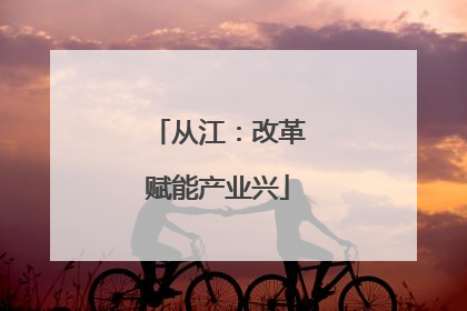 从江：改革赋能产业兴