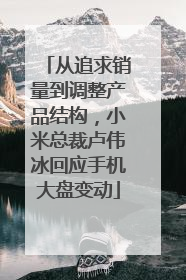 从追求销量到调整产品结构，小米总裁卢伟冰回应手机大盘变动