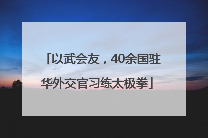 以武会友，40余国驻华外交官习练太极拳