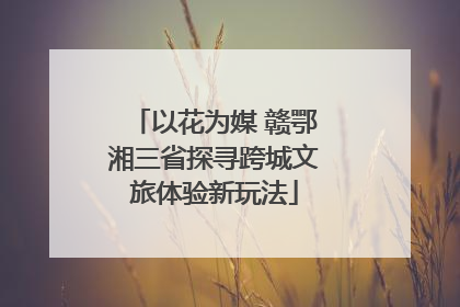 以花为媒 赣鄂湘三省探寻跨城文旅体验新玩法