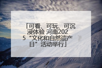 可看、可玩、可沉浸体验 河南2025“文化和自然遗产日”活动举行