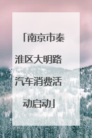 南京市秦淮区大明路汽车消费活动启动
